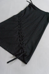 Ann Demeulemeester Vintage Wool Bias Cut Lace-Up Skirt