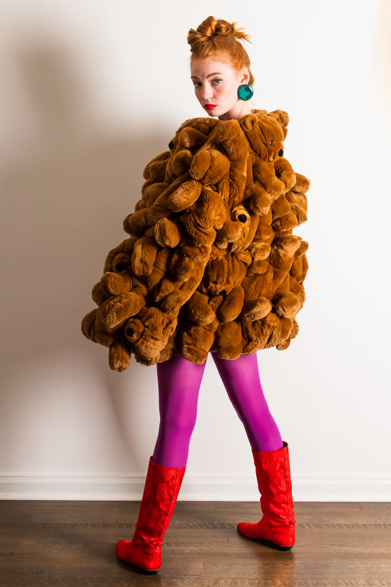 Vintage 1988 Jean Charles De Castelbajac Arche de Noé Teddy Bear Coat on Emily O'Dette @ Recess LA