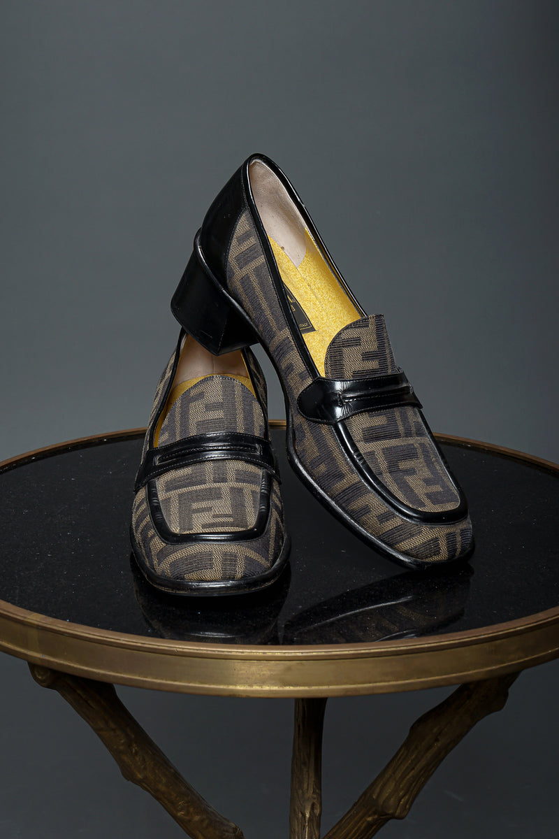 Vintage Fendi Zucca Monogram Loafers at Recess Los Angeles