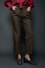 Vintage Fendi Zucca Monogram Loafers with zucca pant at Recess Los Angeles