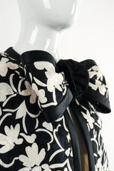 Vintage Touch of Paris by Carmen Zweig Silk Floral Bow Cape on Mannequin neck detail at Recess