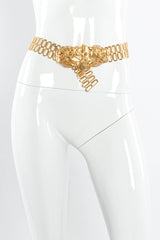 Vintage Abbé Créations Golden Nature Metal Link Belt on Mannequin at Recess LA