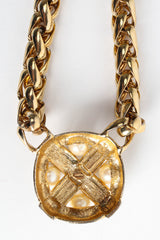 Vintage Craft Pearl Rhinestone Chunky Necklace back pendant @ Recess Los Angeles