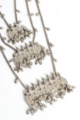 Vintage Accessocraft Triple Plate Goat Pendant Necklace pendant close @ Recess Los Angeles