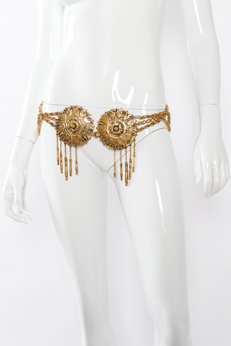 Vintage Accessocraft Medallion Rope Chain Belt on mannequin @ Recess LA