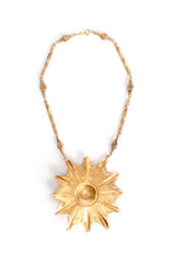 Vintage Accessocraft Sunburst Plate Necklace backside at Recess Los Angeles