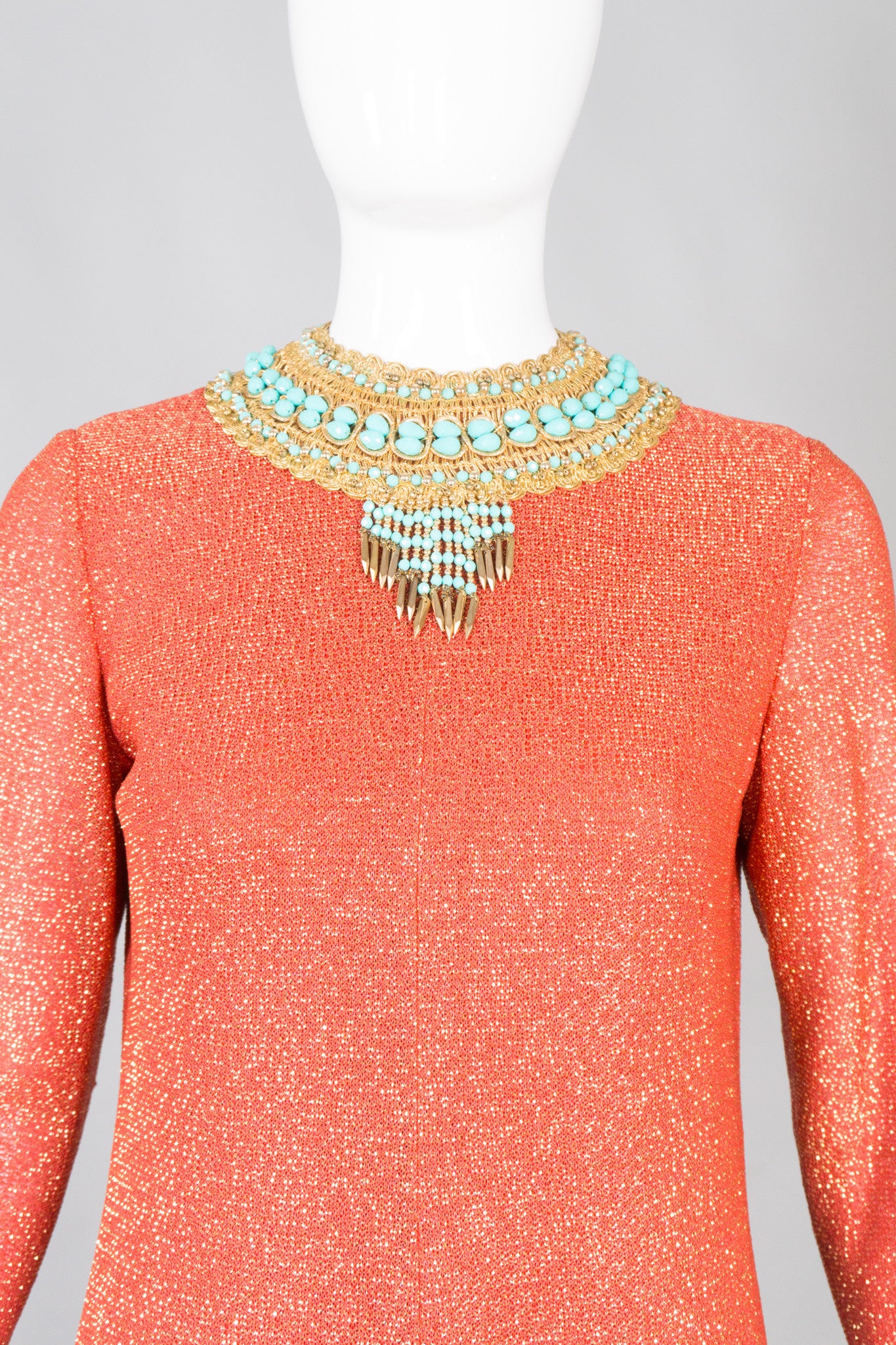 Adele Simpson Vintage Statement Necklace Dress