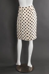 Vintage Adele Simpson Silk Polka Dot Jacket & Skirt Set mannequin back skirt @ Recess LA