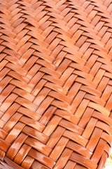 Vintage Plastic Herringbone Wicker Box Bag detail at Recess Los Angeles