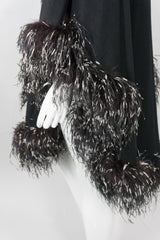 Adrienne Landau Ostrich Feather Shawl Cape