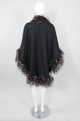 Adrienne Landau Ostrich Feather Shawl Cape