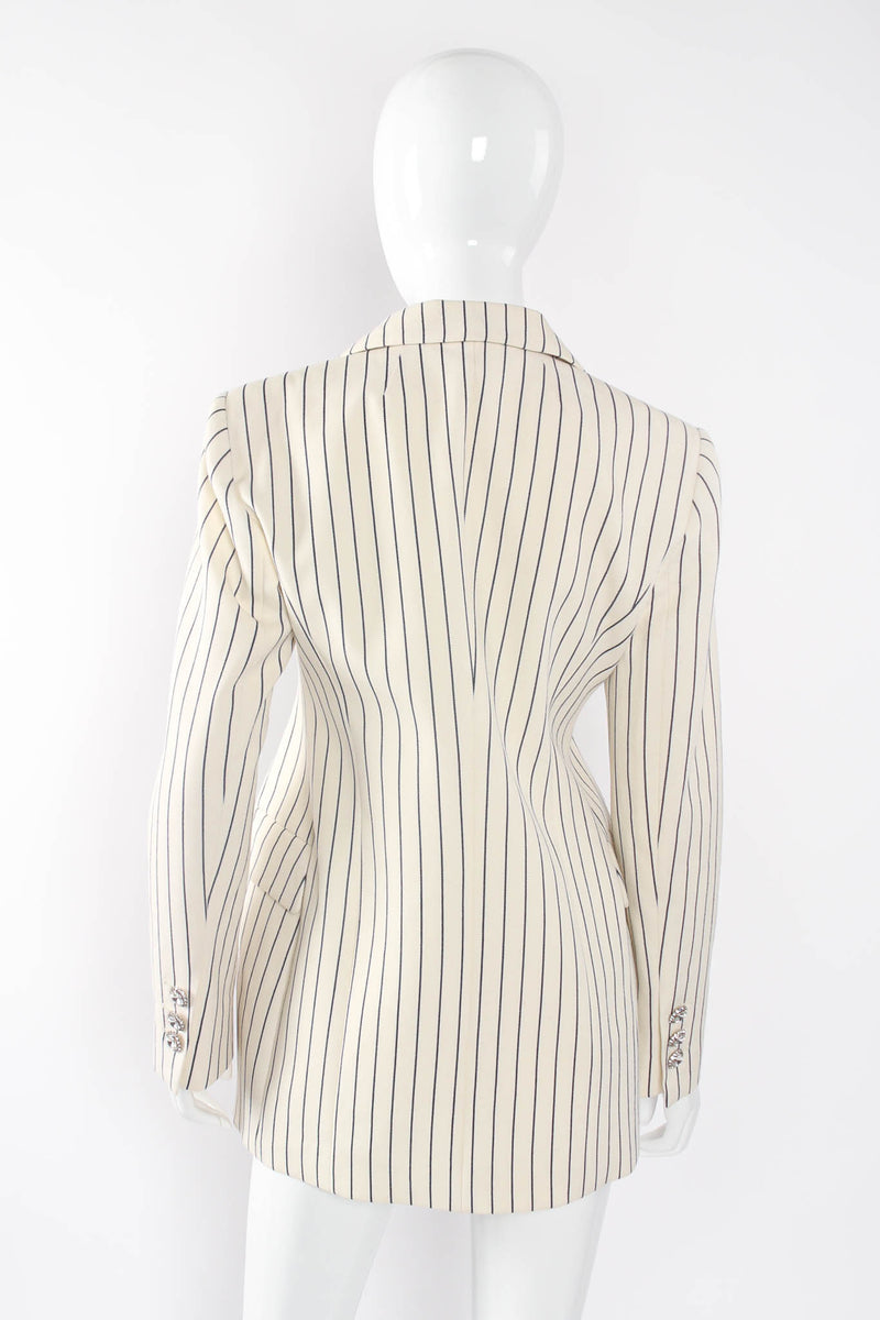 2019 S/S Alessandra Rich Rope Stripe Jacket Set on mannequin back at Recess Los Angeles