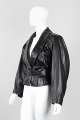 Recess Los Angeles Vintage 1980s Alaia Cropped Leather Wrap Jacket