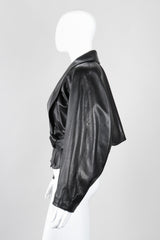 Recess Los Angeles Vintage 1980s Alaia Cropped Leather Wrap Jacket