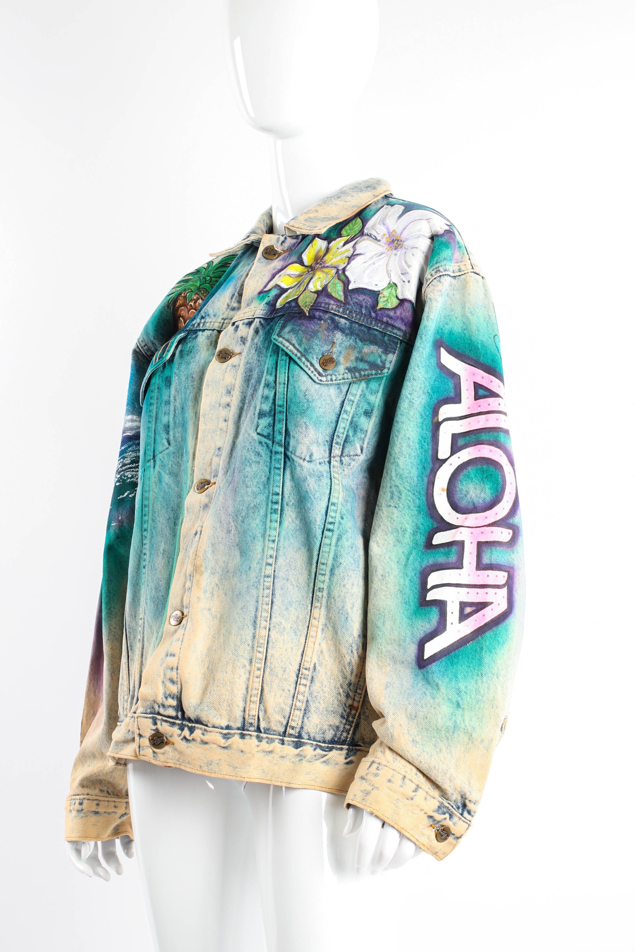 Vintage Tony Alamo Hawaii Waikiki Beach Jacket on mannequin at Recess Los Angeles (side)