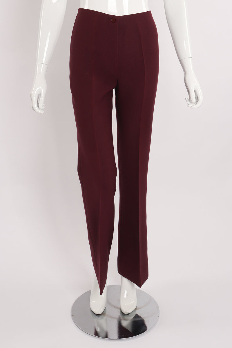 Vintage Alan Austin Plum Straight Leg Pant on Mannequin front at Recess Los Angeles