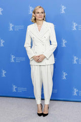 2019 S/S Alessandra Rich Rope Stripe Jacket & Pant Set pant on Diane Kruger at Recess LA