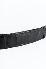 Vintage Alexis Kirk Byzantine Buckle Snakeskin Belt detail at Recess Los Angeles