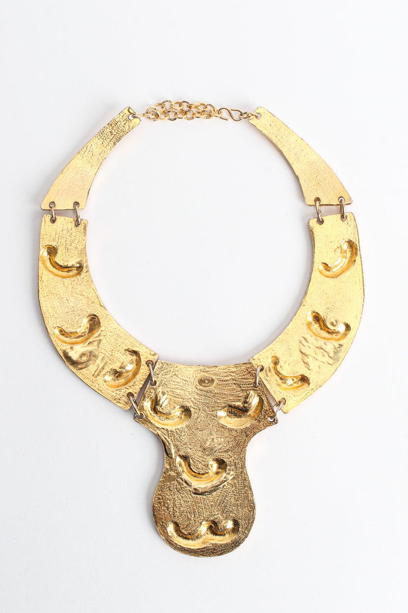 Vintage Alexis Kirk Abstract Art Plate Necklace back @ Recess LA