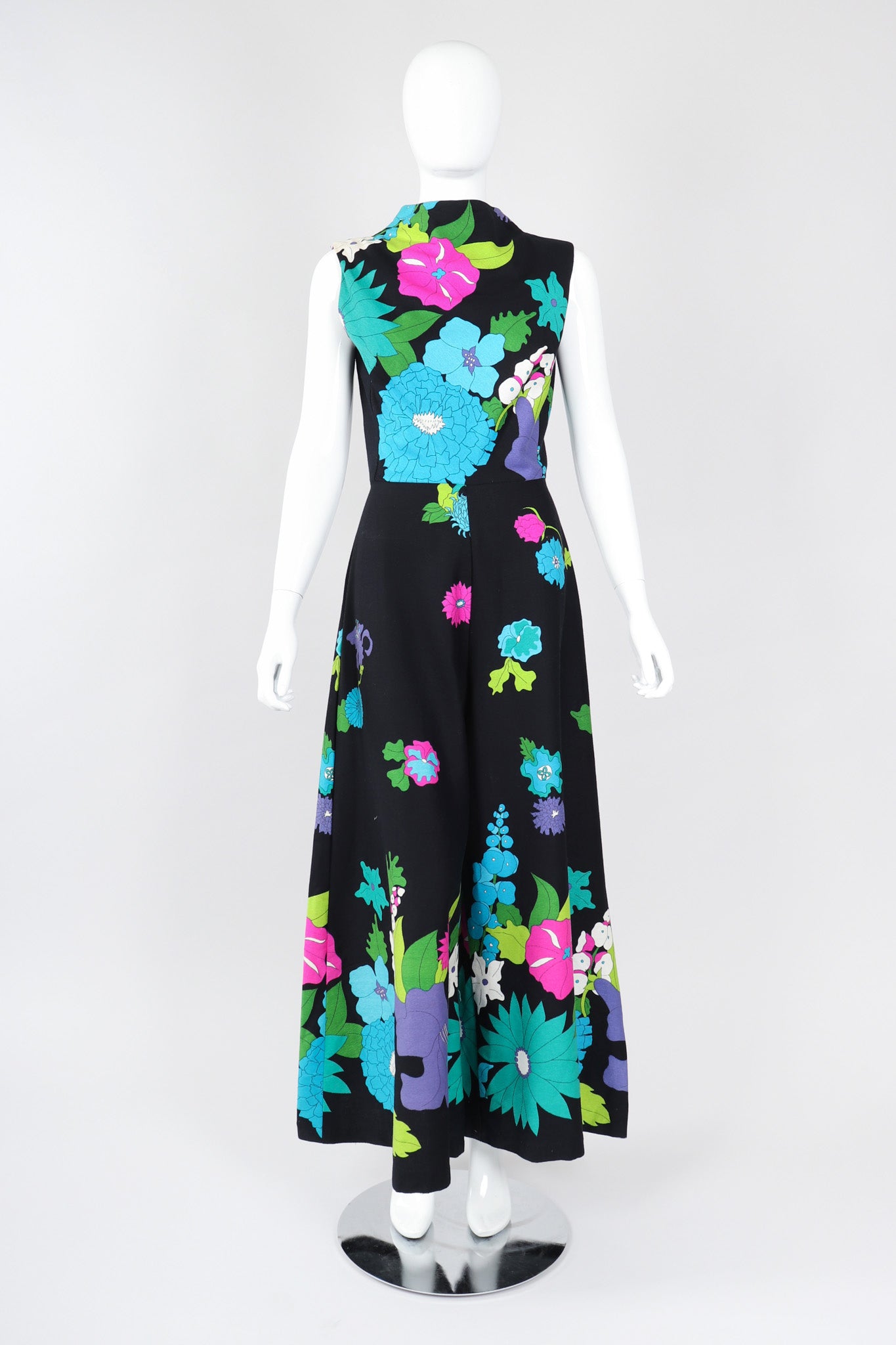 Recess Los Angeles Vintage Alice Polynesian Mod Hot Floral Jumpsuit