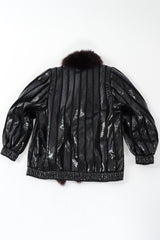 Vintage Amen Wardy Snake Leather Fur Jacket back flat  @ Recess LA