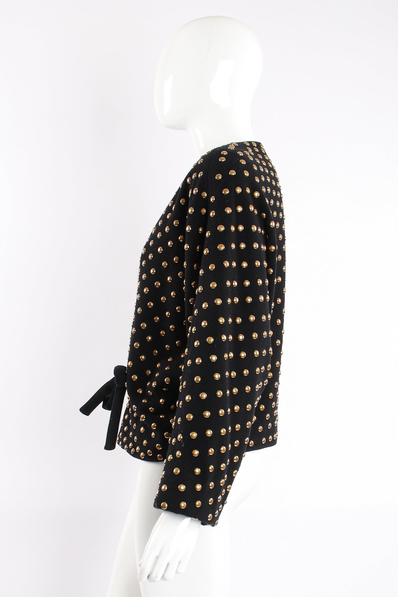 Vintage Anne Klein Studded Dolman Tie Jacket on Mannequin side at Recess Los Angeles