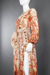 Vintage Anthony Muto Metallic Floral Romper & Skirt Set mannequin angle close @ Recess Los Angeles