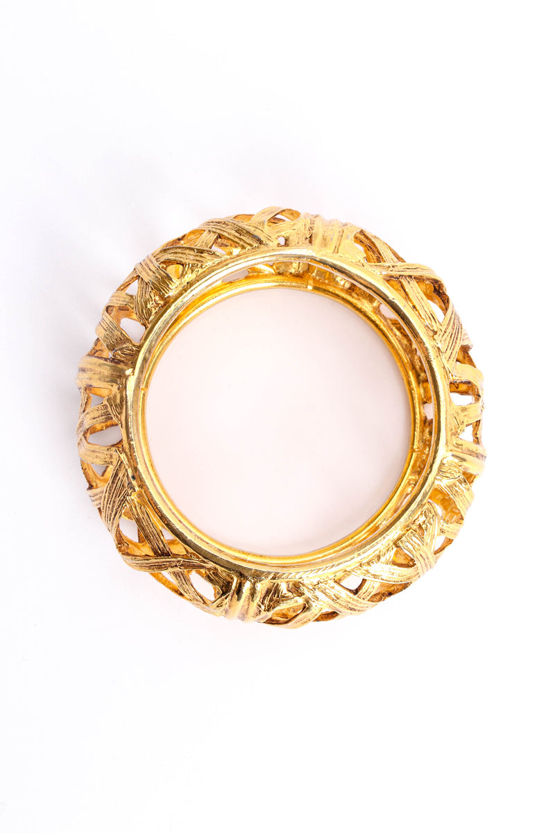 Vintage Antigona Paris Filigree Cage Bangle diameter view  @ Recess LA