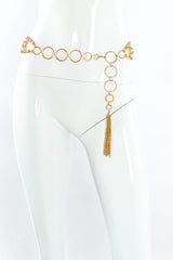 Vintage Apex Art Rhinestone Pearl Ring Link Belt mannequin waist back rings  @ Recess Los Angeles