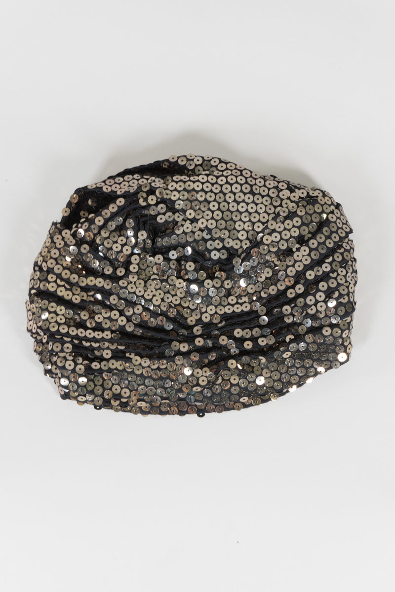 Armand Beverly Hills Vintage Bronze Gold Sequined Turban