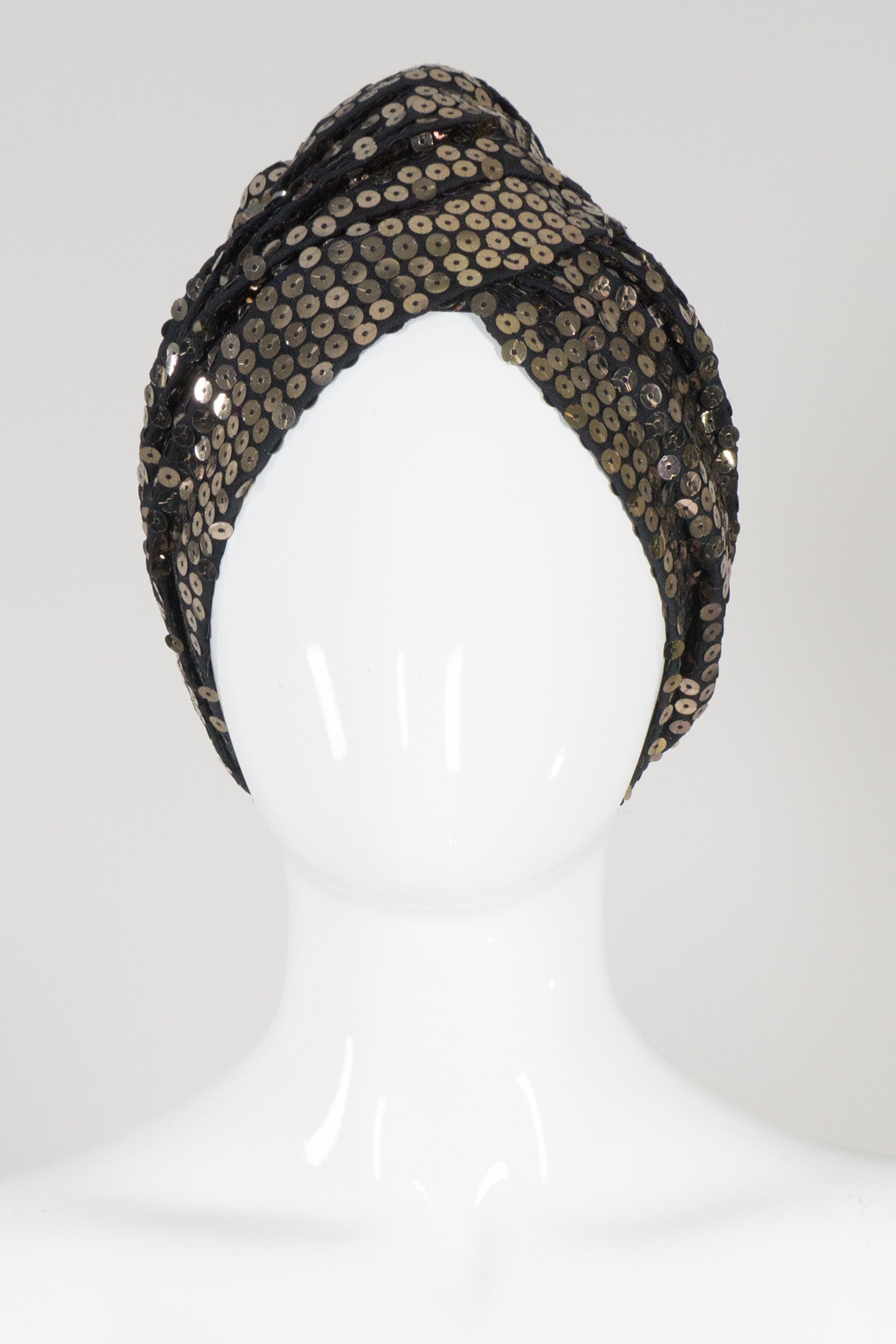 Armand Beverly Hills Vintage Bronze Gold Sequined Turban