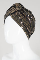 Armand Beverly Hills Vintage Bronze Gold Sequined Turban