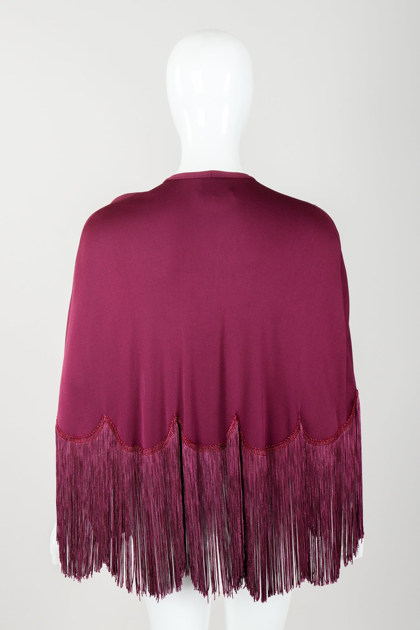 Vintage Ayako Fringed Capelet Set on Mannequin back at Recess Los Angeles