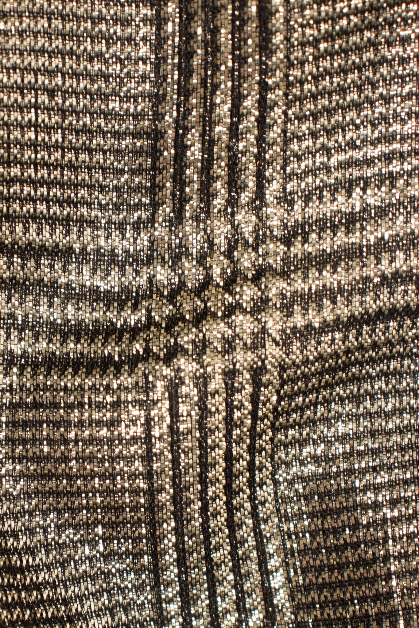 Bob Mackie Gold Lamé Houndstooth Gown