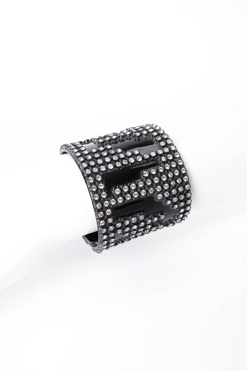 Vintage Bill Schiffer Chunky Rhinestone Cuff Bracelet on mannequin at Recess Los Angeles