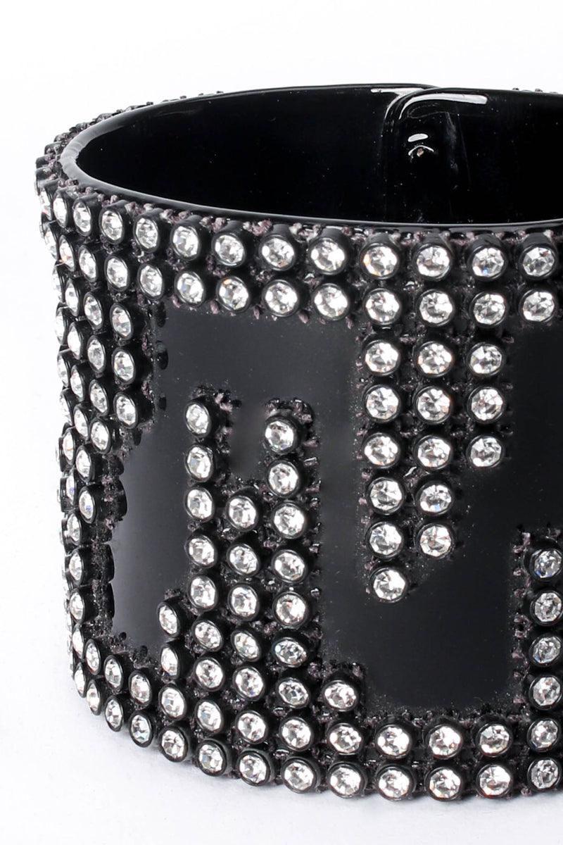 Vintage Bill Schiffer Chunky Rhinestone Cuff Bracelet crop at Recess Los Angeles