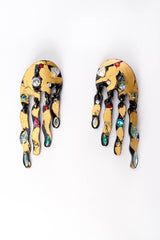 Vintage Bill Schiffer Freeform Fringe Earrings front at Recess Los Angeles