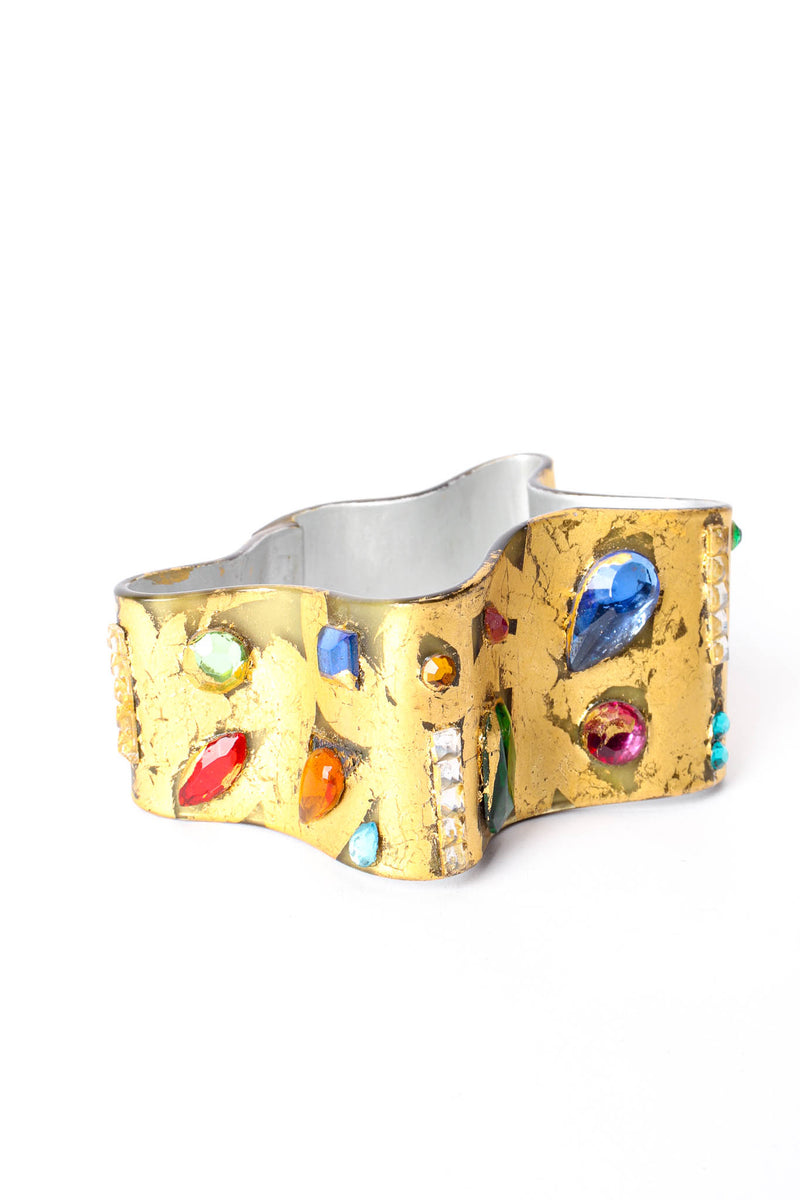 Vintage Bill Schiffer Campy Jeweled Cuff Bracelet crop at Recess Los Angeles