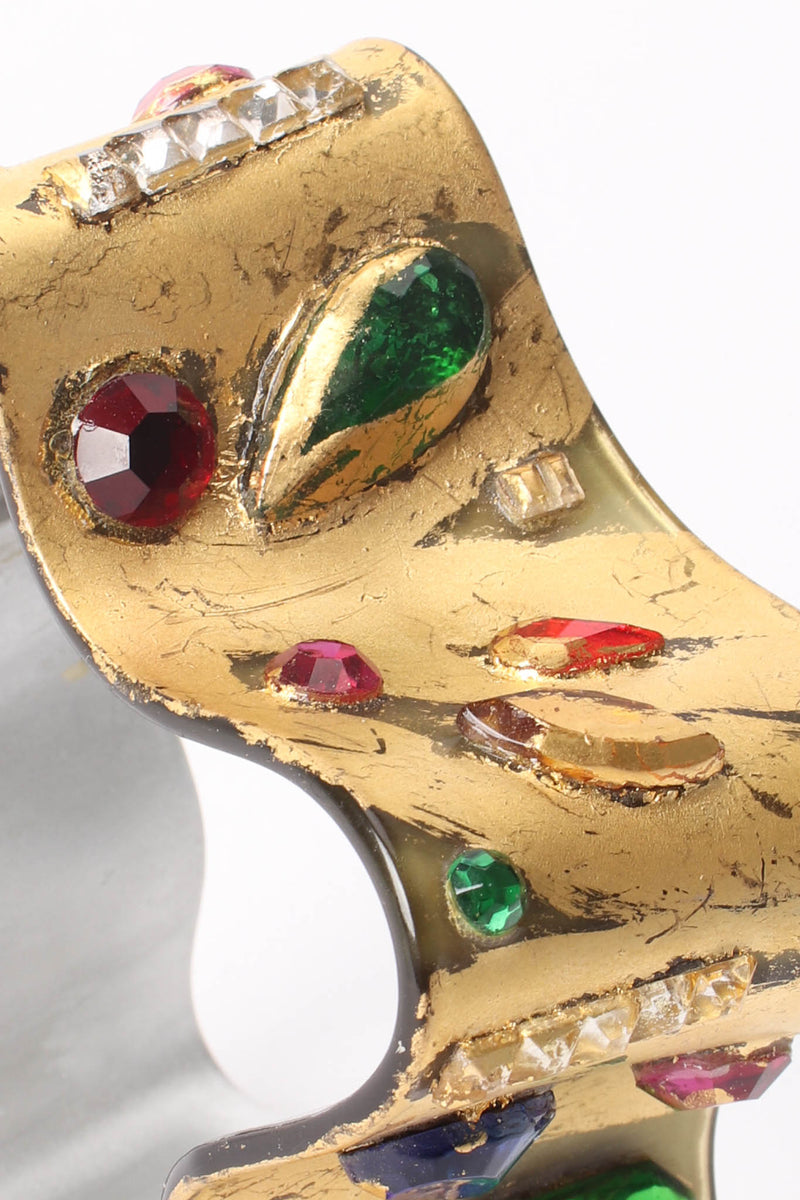 Vintage Bill Schiffer Campy Jeweled Cuff Bracelet details at Recess Los Angeles