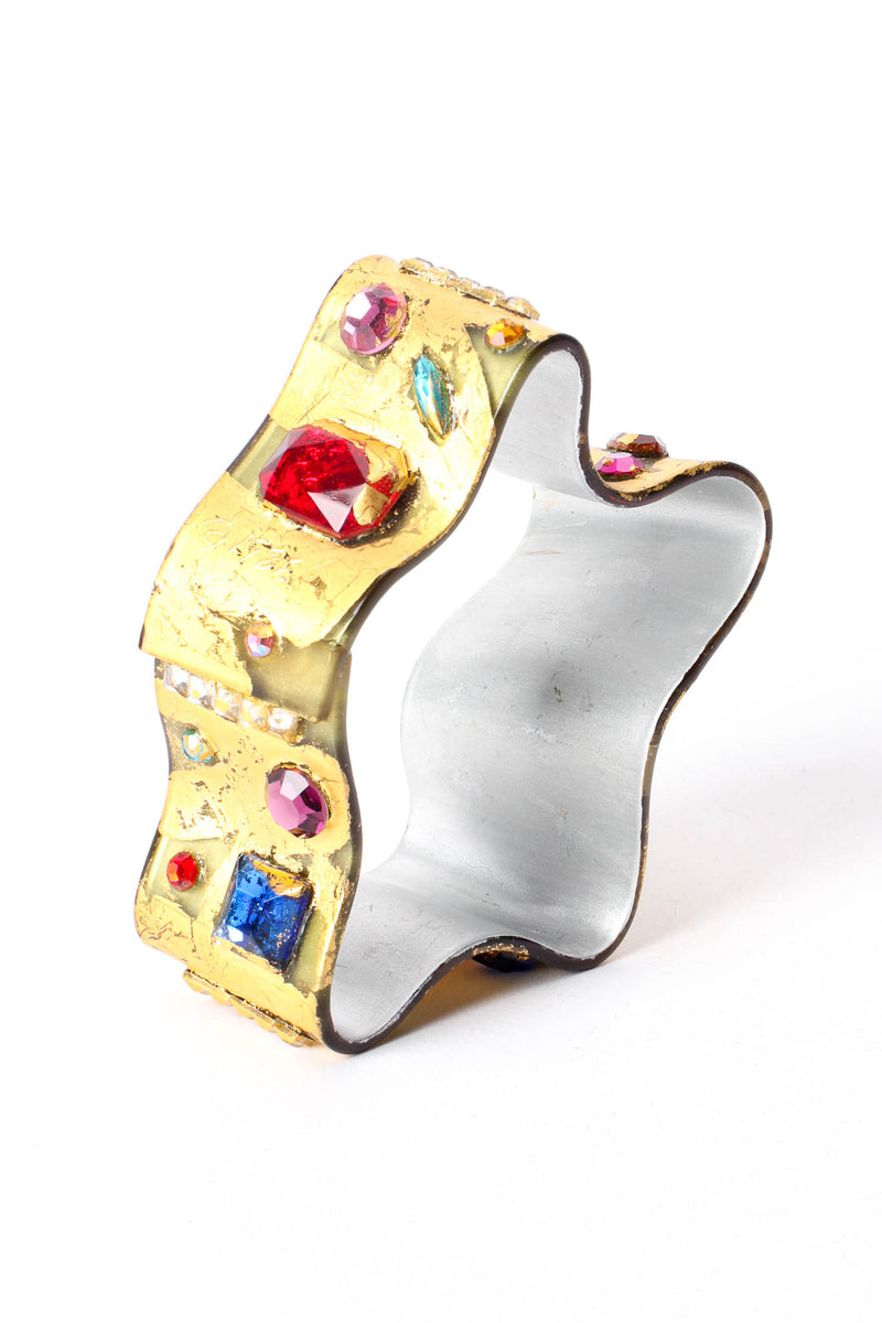 Vintage Bill Schiffer Campy Jeweled Cuff Bracelet details at Recess Los Angeles