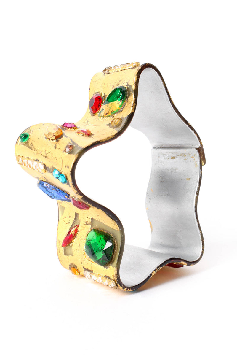 Vintage Bill Schiffer Campy Jeweled Cuff Bracelet crop at Recess Los Angeles