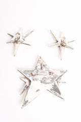 Vintage 925 Sterling Star Earrings & Brooch Set backside at Recess Los Angeles