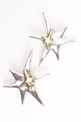 Vintage 925 Sterling Star Earrings & Brooch Set at Recess Los Angeles