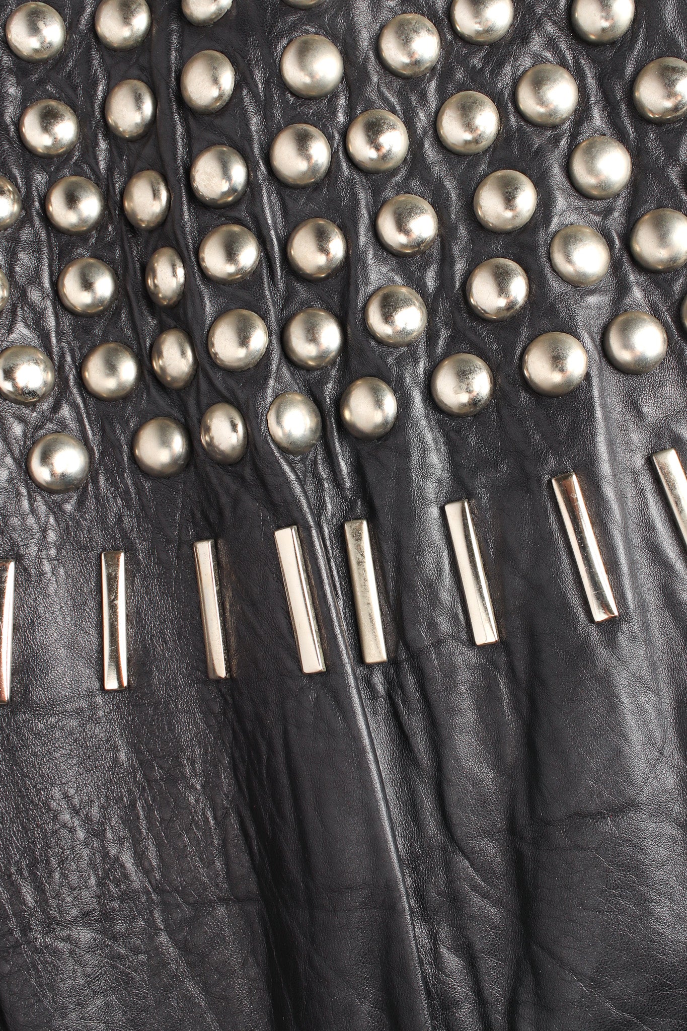 Vintage Begedor Studded Leather Jacket back shoulder blade studs @ Recess LA