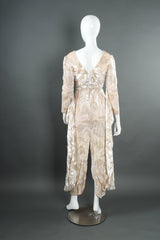 Vintage Belle Dame Draped Tulip Leaf Dress mannequin back @ Recess LA