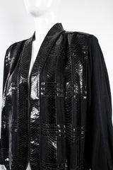 Vintage Beltrami Sheer Plaid Snake Batwing Jacket on Mannequin shoulder at Recess Los Angeles