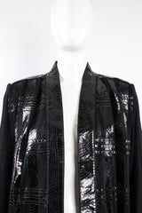 Vintage Beltrami Sheer Plaid Snake Batwing Jacket on Mannequin shoulder at Recess Los Angeles