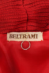 Vintage Beltrami Striped Snake Bolero Jacket label at Recess Los Angeles