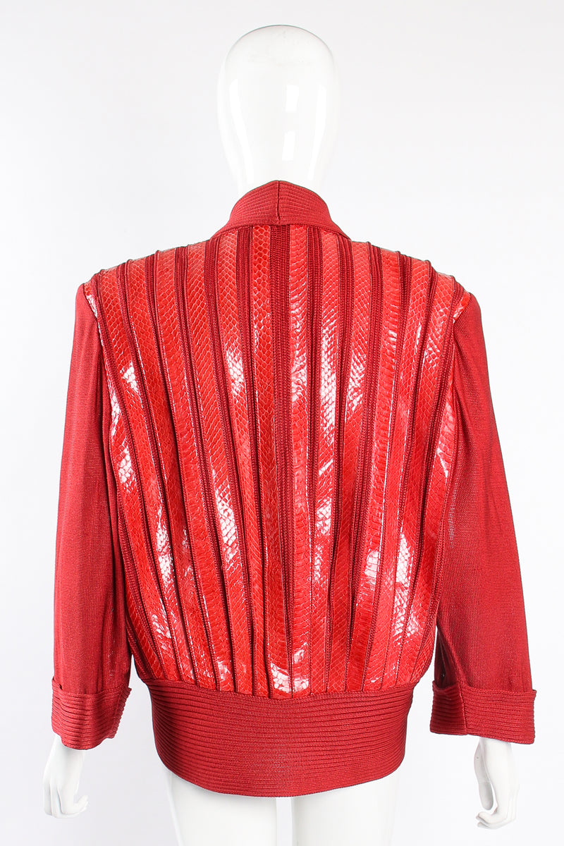 Vintage Beltrami Striped Snake Bolero Jacket on Mannequin back at Recess Los Angeles