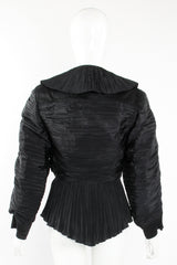 Vintage Bernard Perris Pleated Peplum Collar Jacket on Mannequin back at Recess Los Angeles